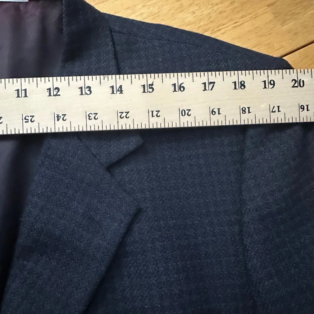 Emanuel Ungaro Men's Blue‎ 100% Wool Houndstooth Blazer Suit Jacket Size 42L